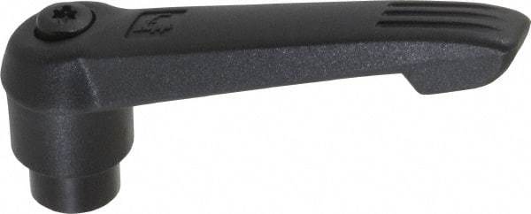 KIPP - 3/8-16, 0.85" Hub Diam, Glass Fiber (Steel Components) Tapped Adjustable Clamping Lever - 3.6" OAL, 2.11" High, 0.55" Hole Depth - Industrial Tool & Supply