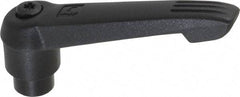 KIPP - 3/8-16, 0.85" Hub Diam, Glass Fiber (Steel Components) Tapped Adjustable Clamping Lever - 3.6" OAL, 2.11" High, 0.55" Hole Depth - Industrial Tool & Supply