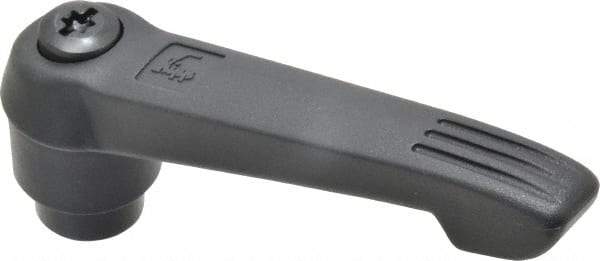 KIPP - 1/2-13, 1" Hub Diam, Glass Fiber (Steel Components) Tapped Adjustable Clamping Lever - 4.29" OAL, 2.4" High, 0.67" Hole Depth - Industrial Tool & Supply