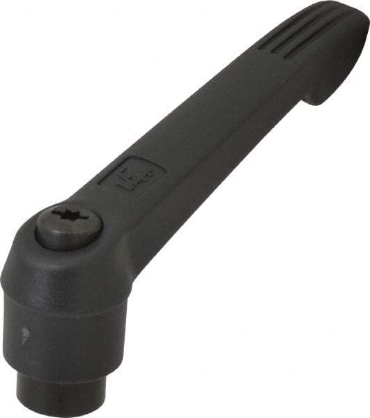 KIPP - M10 x 1.5, 25.5mm Hub Diam, Glass Fiber (Steel Components) Tapped Adjustable Clamping Lever - 109mm OAL, 61mm High, 17mm Hole Depth - Industrial Tool & Supply