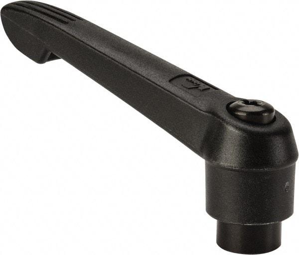 KIPP - M12 x 1.75, 25.5mm Hub Diam, Glass Fiber (Steel Components) Tapped Adjustable Clamping Lever - 109mm OAL, 61mm High, 17mm Hole Depth - Industrial Tool & Supply