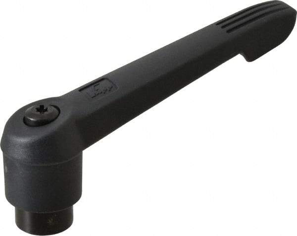 KIPP - 5/8-11, 1.18" Hub Diam, Glass Fiber (Steel Components) Tapped Adjustable Clamping Lever - 4.96" OAL, 2.83" High, 0.91" Hole Depth - Industrial Tool & Supply