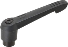 KIPP - M16 x 2.0, 30mm Hub Diam, Glass Fiber (Steel Components) Tapped Adjustable Clamping Lever - 126mm OAL, 72mm High, 23mm Hole Depth - Industrial Tool & Supply