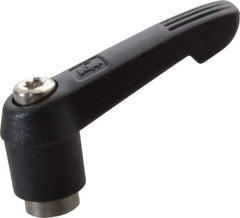 KIPP - 1/4-20, 0.51" Hub Diam, Glass Fiber (Stainless Steel Components) Tapped Adjustable Clamping Lever - 1.85" OAL, 1.18" High, 0.35" Hole Depth - Industrial Tool & Supply