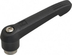 KIPP - 5/16-18, 0.71" Hub Diam, Glass Fiber (Stainless Steel Components) Tapped Adjustable Clamping Lever - 2.95" OAL, 1.63" High, 0.47" Hole Depth - Industrial Tool & Supply
