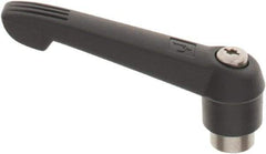 KIPP - 1/2-13, 1" Hub Diam, Glass Fiber (Stainless Steel Components) Tapped Adjustable Clamping Lever - 4.29" OAL, 2.4" High, 0.67" Hole Depth - Industrial Tool & Supply