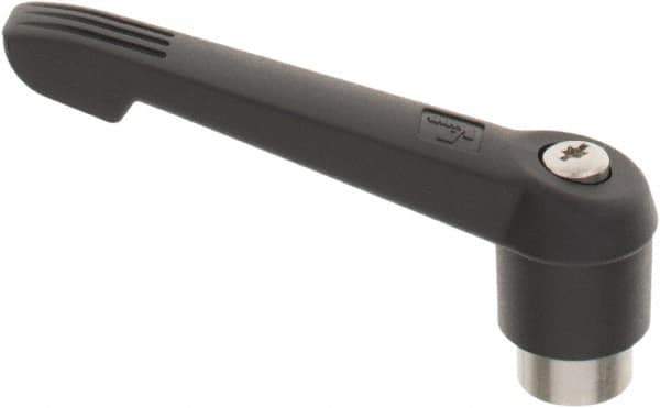KIPP - 1/2-13, 1.18" Hub Diam, Glass Fiber (Stainless Steel Components) Tapped Adjustable Clamping Lever - 4.96" OAL, 2.83" High, 0.91" Hole Depth - Industrial Tool & Supply