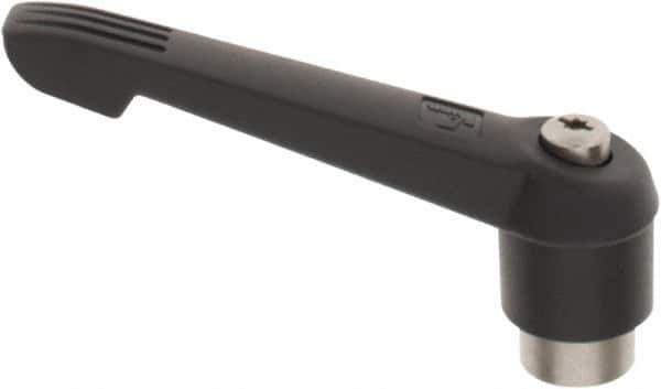 KIPP - 5/8-11, 1.18" Hub Diam, Glass Fiber (Stainless Steel Components) Tapped Adjustable Clamping Lever - 4.96" OAL, 2.83" High, 0.91" Hole Depth - Industrial Tool & Supply
