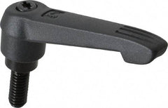KIPP - 5/16-18, 0.71" Hub Diam, Glass Fiber (Steel Components) Threaded Stud Adjustable Clamping Lever - 0.79" Stud Length, 2.95" OAL, 1.63" High - Industrial Tool & Supply