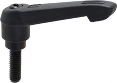 KIPP - 5/16-18, 0.71" Hub Diam, Glass Fiber (Steel Components) Threaded Stud Adjustable Clamping Lever - 0.98" Stud Length, 2.95" OAL, 1.63" High - Industrial Tool & Supply