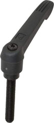 KIPP - 5/16-18, 0.71" Hub Diam, Glass Fiber (Steel Components) Threaded Stud Adjustable Clamping Lever - 1.77" Stud Length, 2.95" OAL, 1.63" High - Industrial Tool & Supply