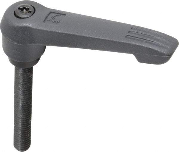 KIPP - 5/16-18, 0.71" Hub Diam, Glass Fiber (Steel Components) Threaded Stud Adjustable Clamping Lever - 2.36" Stud Length, 2.95" OAL, 1.63" High - Industrial Tool & Supply