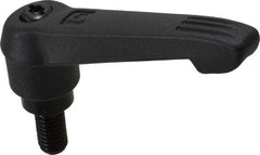 KIPP - M8 x 1.25, 18mm Hub Diam, Glass Fiber (Steel Components) Metric Threaded Stud Adjustable Clamping Lever - 15mm Stud Length, 75mm OAL, 41.5mm High - Industrial Tool & Supply