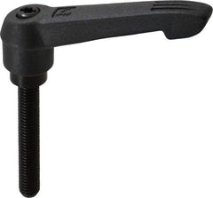 KIPP - M8 x 1.25, 18mm Hub Diam, Glass Fiber (Steel Components) Metric Threaded Stud Adjustable Clamping Lever - 50mm Stud Length, 75mm OAL, 41.5mm High - Industrial Tool & Supply