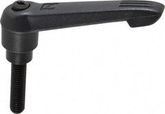 KIPP - 3/8-16, 0.85" Hub Diam, Glass Fiber (Steel Components) Threaded Stud Adjustable Clamping Lever - 1.57" Stud Length, 3.6" OAL, 2.11" High - Industrial Tool & Supply