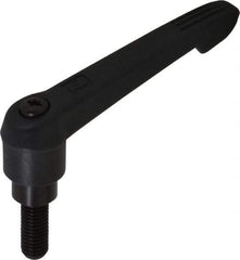 KIPP - M10 x 1.5, 21.5mm Hub Diam, Glass Fiber (Steel Components) Metric Threaded Stud Adjustable Clamping Lever - 25mm Stud Length, 91.5mm OAL, 53.5mm High - Industrial Tool & Supply