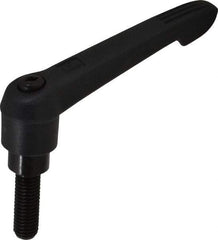 KIPP - M10 x 1.5, 21.5mm Hub Diam, Glass Fiber (Steel Components) Metric Threaded Stud Adjustable Clamping Lever - 30mm Stud Length, 91.5mm OAL, 53.5mm High - Industrial Tool & Supply