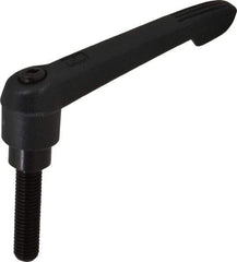 KIPP - M10 x 1.5, 21.5mm Hub Diam, Glass Fiber (Steel Components) Metric Threaded Stud Adjustable Clamping Lever - 40mm Stud Length, 91.5mm OAL, 53.5mm High - Industrial Tool & Supply