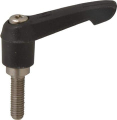 KIPP - M6 x 1.0, 13mm Hub Diam, Glass Fiber (Stainless Steel Components) Metric Threaded Stud Adjustable Clamping Lever - 20mm Stud Length, 47mm OAL, 30mm High - Industrial Tool & Supply