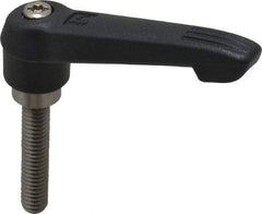 KIPP - 5/16-18, 0.71" Hub Diam, Glass Fiber (Stainless Steel Components) Threaded Stud Adjustable Clamping Lever - 1.57" Stud Length, 2.95" OAL, 1.63" High - Industrial Tool & Supply