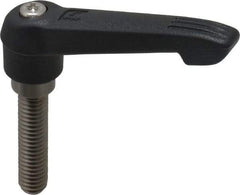 KIPP - 3/8-16, 0.71" Hub Diam, Glass Fiber (Stainless Steel Components) Threaded Stud Adjustable Clamping Lever - 1.57" Stud Length, 2.95" OAL, 1.63" High - Industrial Tool & Supply