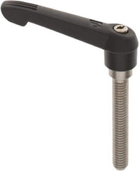 KIPP - 3/8-16, 0.71" Hub Diam, Glass Fiber (Stainless Steel Components) Threaded Stud Adjustable Clamping Lever - 2.36" Stud Length, 2.95" OAL, 1.63" High - Industrial Tool & Supply