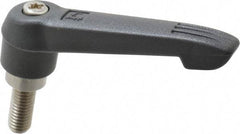 KIPP - M8 x 1.25, 18mm Hub Diam, Glass Fiber (Stainless Steel Components) Metric Threaded Stud Adjustable Clamping Lever - 20mm Stud Length, 75mm OAL, 41.5mm High - Industrial Tool & Supply
