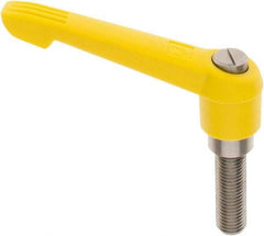 KIPP - M16 x 2.0, 30mm Hub Diam, Glass Fiber (Stainless Steel Components) Metric Threaded Stud Adjustable Clamping Lever - 50mm Stud Length, 126mm OAL, 72mm High - Industrial Tool & Supply