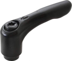 KIPP - #8-32, 0.51" Hub Diam, Zinc Die Cast (Steel Components) Tapped Adjustable Clamping Lever - 1.85" OAL, 1.22" High, 0.35" Hole Depth - Industrial Tool & Supply