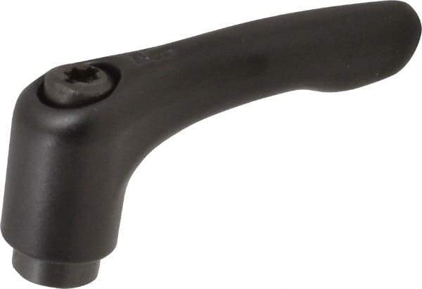 KIPP - #10-24, 0.51" Hub Diam, Zinc Die Cast (Steel Components) Tapped Adjustable Clamping Lever - 1.85" OAL, 1.22" High, 0.35" Hole Depth - Industrial Tool & Supply