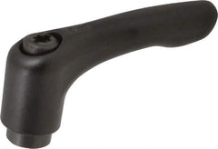 KIPP - #10-24, 0.51" Hub Diam, Zinc Die Cast (Steel Components) Tapped Adjustable Clamping Lever - 1.85" OAL, 1.22" High, 0.35" Hole Depth - Industrial Tool & Supply