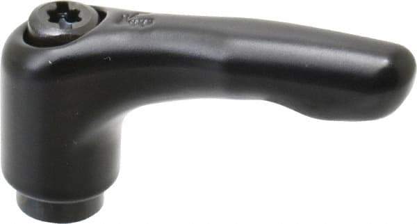 KIPP - 1/4-20, 0.51" Hub Diam, Zinc Die Cast (Steel Components) Tapped Adjustable Clamping Lever - 1.85" OAL, 1.22" High, 0.35" Hole Depth - Industrial Tool & Supply