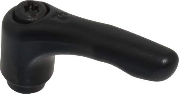 KIPP - M6 x 1.0, 13mm Hub Diam, Zinc Die Cast (Steel Components) Tapped Adjustable Clamping Lever - 47mm OAL, 31mm High, 9mm Hole Depth - Industrial Tool & Supply