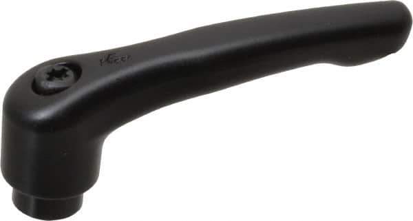 KIPP - 1/4-20, 0.73" Hub Diam, Zinc Die Cast (Steel Components) Tapped Adjustable Clamping Lever - 2.93" OAL, 1.67" High, 0.47" Hole Depth - Industrial Tool & Supply