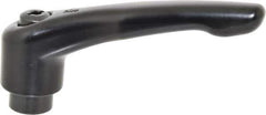 KIPP - 3/8-16, 1.06" Hub Diam, Zinc Die Cast (Steel Components) Tapped Adjustable Clamping Lever - 4.29" OAL, 2.48" High, 0.67" Hole Depth - Industrial Tool & Supply
