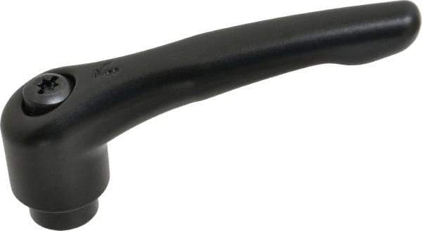 KIPP - M10 x 1.5, 27mm Hub Diam, Zinc Die Cast (Steel Components) Tapped Adjustable Clamping Lever - 109mm OAL, 63mm High, 17mm Hole Depth - Industrial Tool & Supply