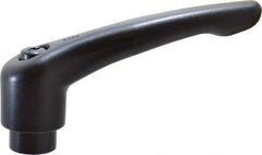 KIPP - M12 x 1.75, 31mm Hub Diam, Zinc Die Cast (Steel Components) Tapped Adjustable Clamping Lever - 126mm OAL, 73mm High, 23mm Hole Depth - Industrial Tool & Supply