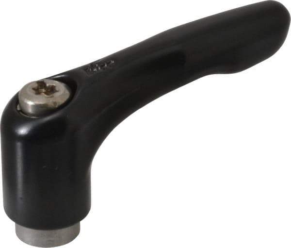 KIPP - 1/4-20, 0.51" Hub Diam, Zinc Die Cast (Stainless Steel Components) Tapped Adjustable Clamping Lever - 1.85" OAL, 1.22" High, 0.35" Hole Depth - Industrial Tool & Supply