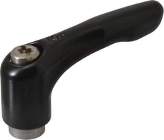 KIPP - 1/4-20, 0.51" Hub Diam, Zinc Die Cast (Stainless Steel Components) Tapped Adjustable Clamping Lever - 1.85" OAL, 1.22" High, 0.35" Hole Depth - Industrial Tool & Supply