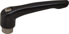 KIPP - 3/8-16, 0.83" Hub Diam, Zinc Die Cast (Stainless Steel Components) Tapped Adjustable Clamping Lever - 3.58" OAL, 2.15" High, 0.55" Hole Depth - Industrial Tool & Supply