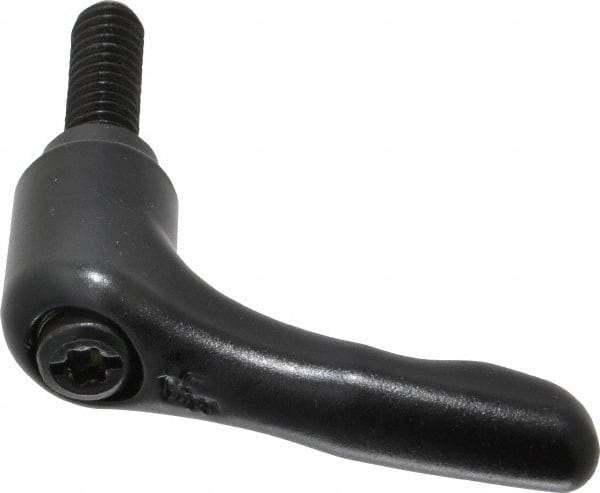KIPP - 1/4-20, 0.55" Hub Diam, Zinc Die Cast (Steel Components) Threaded Stud Adjustable Clamping Lever - 0.79" Stud Length, 1.85" OAL, 1.22" High - Industrial Tool & Supply