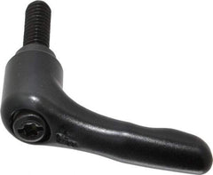 KIPP - 1/4-20, 0.55" Hub Diam, Zinc Die Cast (Steel Components) Threaded Stud Adjustable Clamping Lever - 0.79" Stud Length, 1.85" OAL, 1.22" High - Industrial Tool & Supply