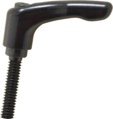 KIPP - 1/4-20, 0.55" Hub Diam, Zinc Die Cast (Steel Components) Threaded Stud Adjustable Clamping Lever - 1.18" Stud Length, 1.85" OAL, 1.22" High - Industrial Tool & Supply