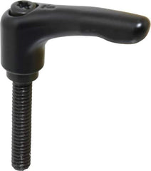 KIPP - 1/4-20, 0.55" Hub Diam, Zinc Die Cast (Steel Components) Threaded Stud Adjustable Clamping Lever - 1.38" Stud Length, 1.85" OAL, 1.22" High - Industrial Tool & Supply