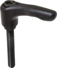 KIPP - 1/4-20, 0.55" Hub Diam, Zinc Die Cast (Steel Components) Threaded Stud Adjustable Clamping Lever - 1.77" Stud Length, 1.85" OAL, 1.22" High - Industrial Tool & Supply