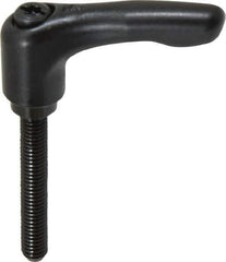 KIPP - M6 x 1.0, 13mm Hub Diam, Zinc Die Cast (Steel Components) Metric Threaded Stud Adjustable Clamping Lever - 40mm Stud Length, 47mm OAL, 31mm High - Industrial Tool & Supply