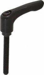 KIPP - M6 x 1.0, 13mm Hub Diam, Zinc Die Cast (Steel Components) Metric Threaded Stud Adjustable Clamping Lever - 45mm Stud Length, 47mm OAL, 31mm High - Industrial Tool & Supply