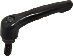 KIPP - 5/16-18, 0.73" Hub Diam, Zinc Die Cast (Steel Components) Threaded Stud Adjustable Clamping Lever - 0.79" Stud Length, 2.93" OAL, 1.67" High - Industrial Tool & Supply