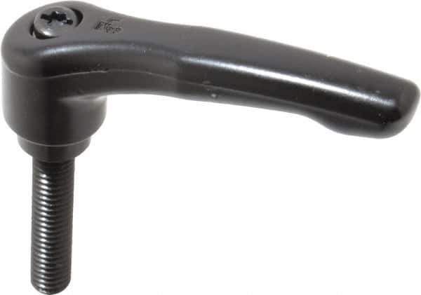 KIPP - 5/16-18, 0.73" Hub Diam, Zinc Die Cast (Steel Components) Threaded Stud Adjustable Clamping Lever - 1.57" Stud Length, 2.93" OAL, 1.67" High - Industrial Tool & Supply
