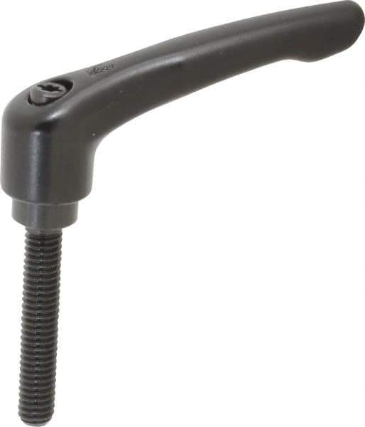 KIPP - 5/16-18, 0.73" Hub Diam, Zinc Die Cast (Steel Components) Threaded Stud Adjustable Clamping Lever - 1.77" Stud Length, 2.93" OAL, 1.67" High - Industrial Tool & Supply